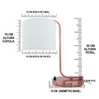 Abajur Curvo Raissa Rose Gold Com Cúpula Branca Ref 86