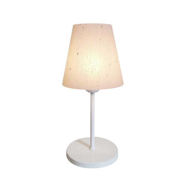 Abajur De Cabeceira Md-2005br Cúpula Em Tecido Linho Bege