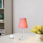 Abajur De Cabeceira Md-2005br Cúpula Em Tecido Rosa Bebê