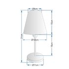 Abajur De Cabeceira Md-2005br Cúpula Em Tecido Rústico Bege