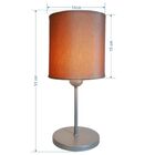 Abajur De Cabeceira Md-2010 Vivare Cúpula Tecido Cilíndrica -