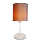 Abajur De Cabeceira Md-2010 Vivare Cúpula Tecido Cilíndrica -