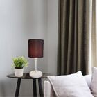 Abajur De Cabeceira Md-2010br Cúpula Em Tecido Café