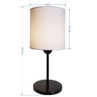 Abajur De Cabeceira Md-2010pr Cúpula Em Tecido Branco