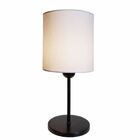 Abajur De Cabeceira Md-2010pr Cúpula Em Tecido Branco