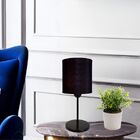 Abajur De Cabeceira Md-2010pr Cúpula Em Tecido Preto