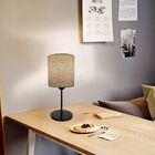 Abajur De Cabeceira Md-2010pr Cúpula Em Tecido Rústico Bege