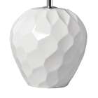 Abajur De Cerâmica Brilhante Com Cúpula - Branco