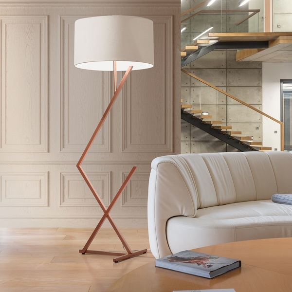 Abajur De Chão Bali Pés De Ferro Estilo Industrial Cúpula Cil