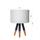 Abajur De Chão Decoração De Luxo Tripé Madeira Branco