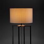 Abajur De Chão Estilo Industrial Dubai Palha Bege