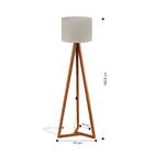 Abajur De Chão Tripé Com Cúpula Nero Off White Nature