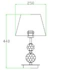 Abajur De Cristal Cúpula Prata