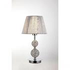 Abajur De Cristal Cúpula Prata