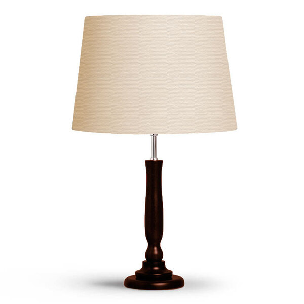 Abajur De Madeira 50cm Wengue E Algodão 399.12