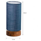 Abajur De Mesa  Linho Azul