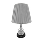 Abajur De Mesa Acetinado E Base Com Led - Bivolt