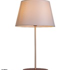 Abajur De Mesa Base Madeira 52cm Cupula Cru Slim 3040