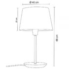 Abajur De Mesa Base Madeira 68cm Cupula Preta Slim 3041