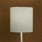 Abajur De Mesa Base Plástica E Cúpula Linho Bege Bivolt