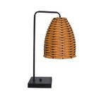 Abajur De Mesa Cúpula Junco Areia