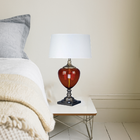 Abajur De Mesa Cupula Tecido Sala Estar Quarto Bivolt