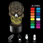 Abajur De Mesa De Led Caveira Mexicana