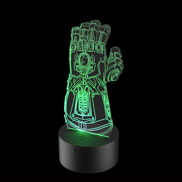 Abajur De Mesa De Led Manopla Do Infinito Thanos