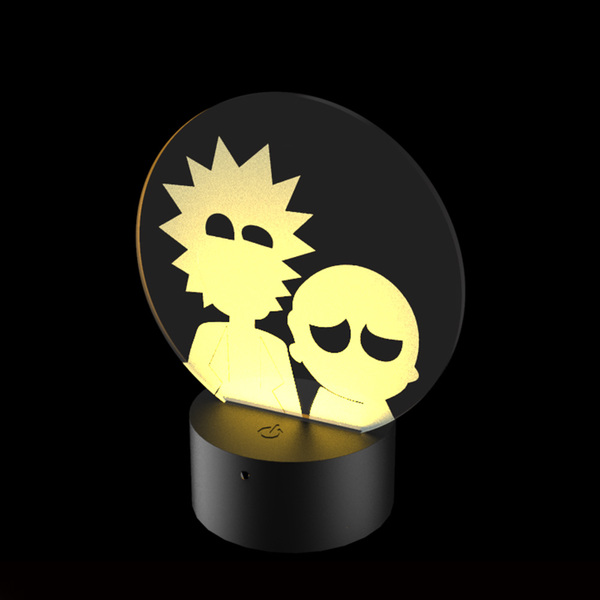Abajur De Mesa De Led Série Rick E Morty