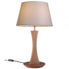 Abajur De Mesa Delicata Castanho/algodão Cru - Madelustre