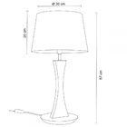 Abajur De Mesa Delicata Imbuia/algodão Cru - Madelustre