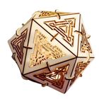 Abajur De Mesa Em Formato De Cubo Em Mdf - Completo