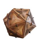 Abajur De Mesa Em Formato De Cubo Em Mdf - Completo