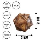 Abajur De Mesa Em Formato De Cubo Em Mdf - Completo