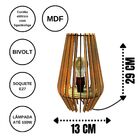 Abajur De Mesa Em Mdf