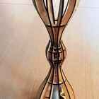 Abajur De Mesa Em Mdf - Completo - Cor: Preta