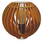 Abajur De Mesa Em Mdf - Cor: Marrom