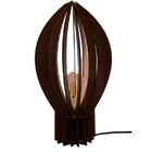 Abajur De Mesa Em Mdf - Cor: Marrom