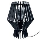 Abajur De Mesa Em Mdf - Cor: Preta