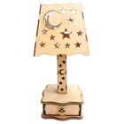 Abajur De Mesa Estrelado Em Mdf Mdf Cru