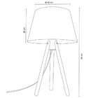 Abajur De Mesa Imbuia/preto - Madelustre