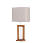 Abajur De Mesa Luminária Moderna 58cm Com Cúpula Bege