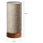 Abajur De Mesa Natural Linho