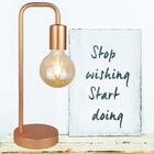 Abajur De Metal Rose Gold 38x12x16