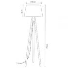 Abajur De Piso 2963ct/83 Castanho/algodão Cru - Madelustre -