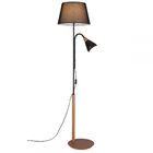 Abajur De Piso Focus Castanho/preto - Madelustre