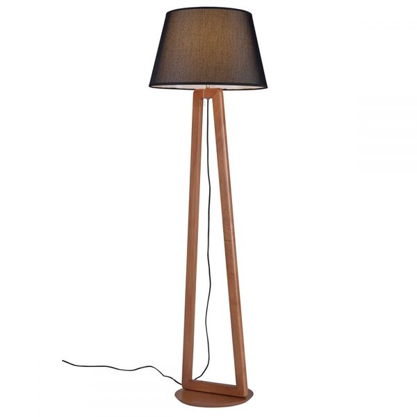 Abajur De Piso Join Castanho/preto - Madelustre