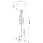 Abajur De Piso Join Imbuia/algodão Cru - Madelustre