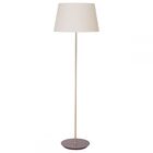 Abajur De Piso Slim Imbuia/algodão Cru - Madelustre