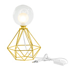 Abajur Diamante Dourado Bolinha Harmony Maravilhoso